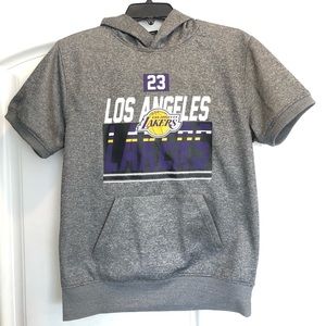 Kids Lakers #23 Short Sleeved Hoodie